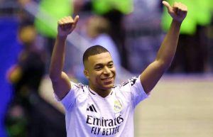 Kylian Mbappe celebrating a goal